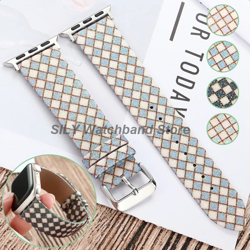 สําหรับนาฬิกา 44/40/49/42/45 มม.ซิลิโคนส่องแสง + สายนาฬิกาหนังสําหรับ IWatch Serie 10 9 8 7 6 5 4 3 