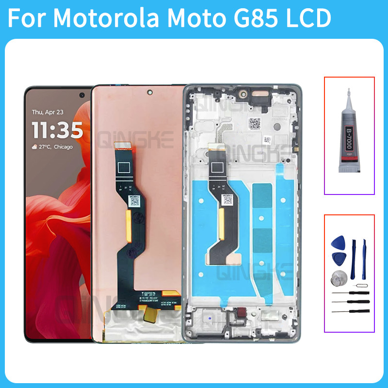 สําหรับ Motorola Moto G85 LCD XT2427-3 จอแสดงผล + เซ็นเซอร์หน้าจอสัมผัส Digiziter Assembly สําหรับ M