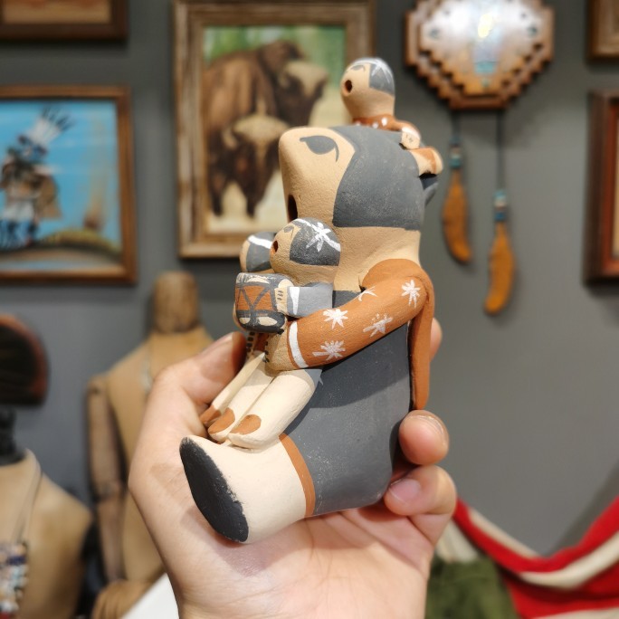 STORYTELLER 1960s อเมริกันอินเดีย Prewy Brothers Handmade หลาย Sons Duofu เครื่องปั้นดินเผาเครื่องปร