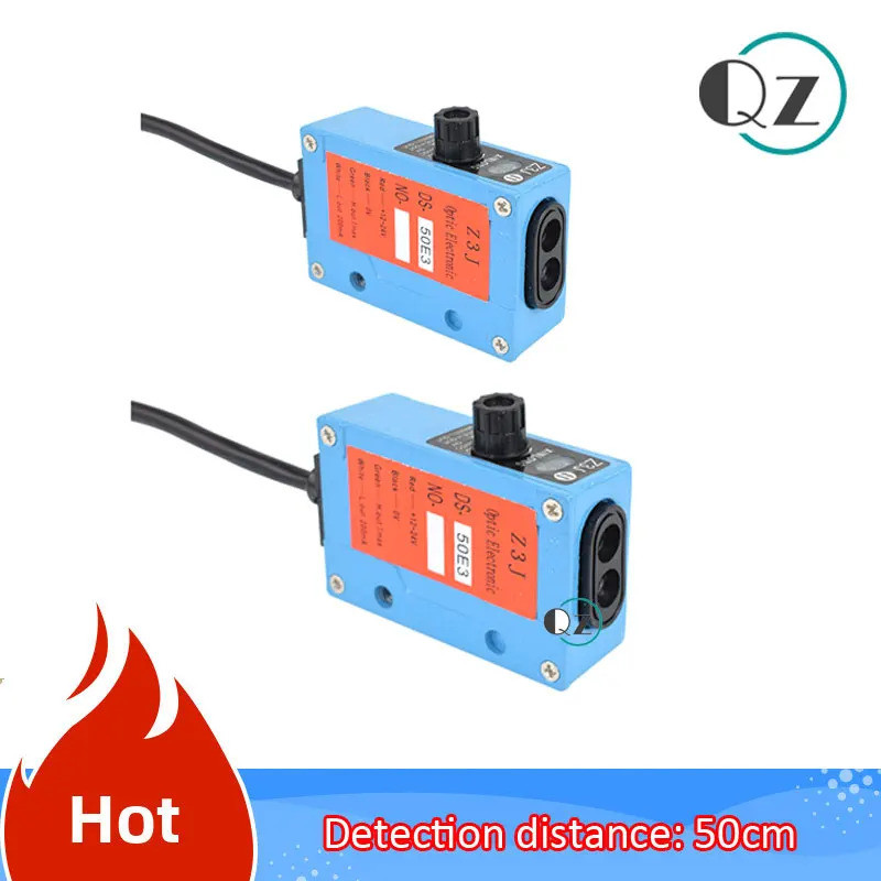 Z3J-DS50E3 อินฟราเรดเหนี่ยวนําการปิดกั้นวัสดุติดตาม Photoelectric สวิทช์กระเป๋าเครื่องทําเซ็นเซอร์ Z