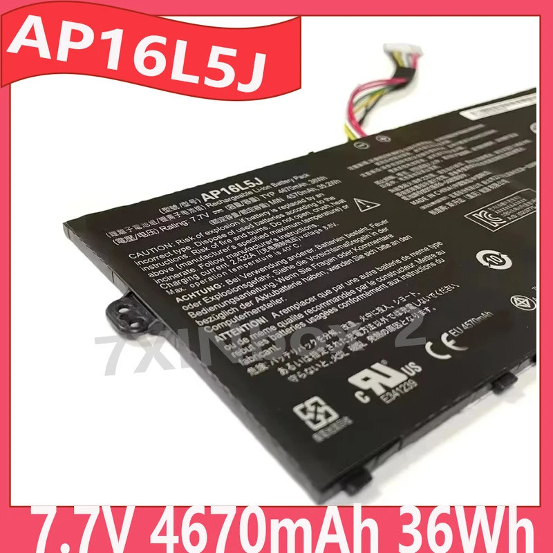 AP16L5J 7.7V 4670mAh 36Wh แบตเตอรี่แล็ปท็อปสําหรับ Acer Chromebook Spin 311 Convertible รุ่น CP311-2
