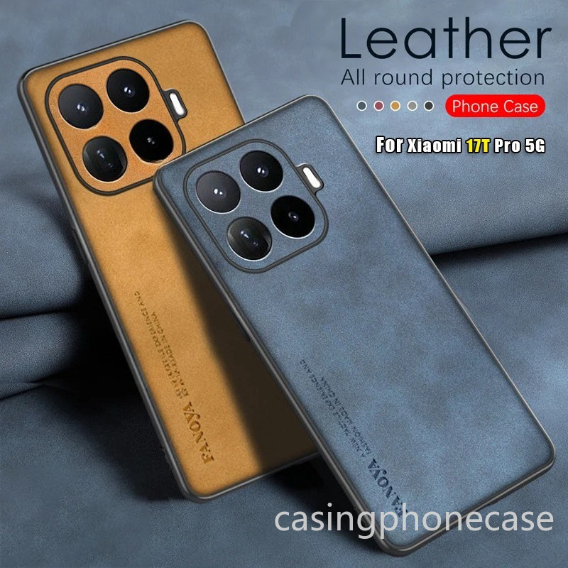 เคสโทรศัพท์สําหรับ Xiaomi 17T 15T 14T 13T 12T 11T Pro T 4G 5G 2026 หนังแกะ Silky หนัง Matte ปลอกหรูหรากันกระแทกนุ่มป้องกันปกหลัง
