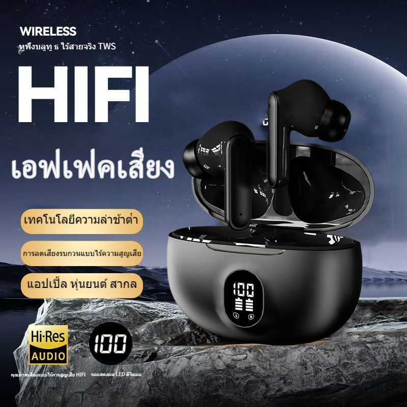 Klee W895 หูฟังไร้สายหูฟังชนิดใส่ในหู Super สบาย High-Appearance สมาร์ทจอแสดงผลดิจิตอล Panoramic Sound Effects Call ฟังเพลงสามารถเหมาะสําหรับ