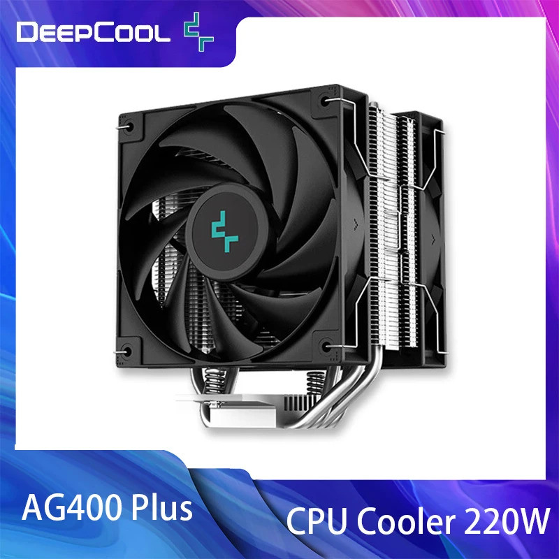 HUI DeepCool AG400 Plus 4 ท่อความร้อนพัดลมคู่ 220W CPU Cooler 120 มม.พัดลมAir CoolerสําหรับLGA1700 1