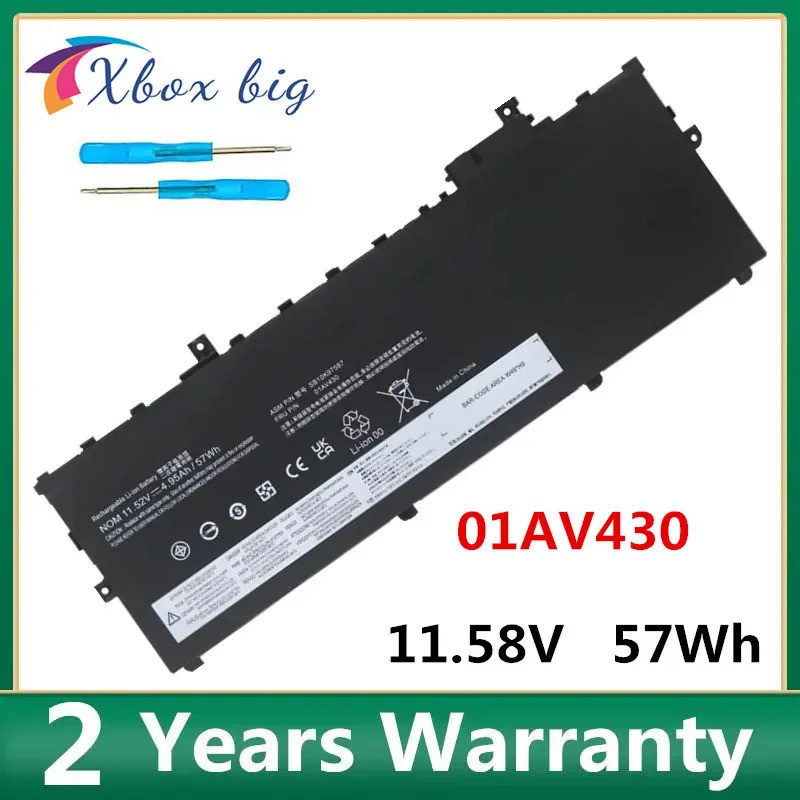 01AV494 01AV430 แบตเตอรี่แล็ปท็อปสําหรับ Lenovo Thinkpad X1 Carbon 5th 2017 6th 2018 Series 01AV429 