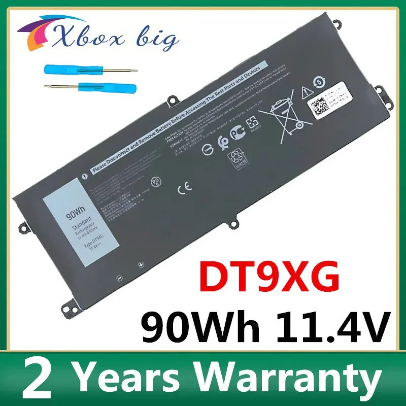 DT9XG แบตเตอรี่แล็ปท็อปสําหรับ DELL Alienware 0KJYFY 07PWXV Area-51m R1 R2 ALWA51M-1766PB D1748DW D1
