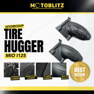 MotoBlitz Tire Hugger for Yamaha Mio i 125 - Hydrodip Forged Carbon BLITZ-016