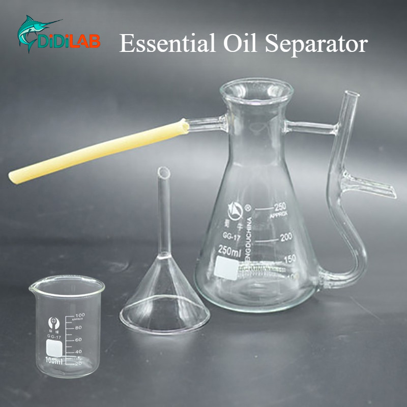 DiDiLAB เครื่องแยกน้ํามันหอมระเหย Hydrolate น้ํามันหอมระเหยน้ําแยกเครื่องมือยาสมุนไพรจีนกลีบ Purification Liquid Collector 500°C
