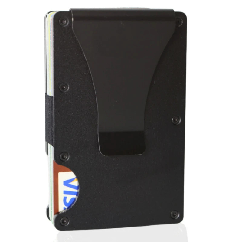 Slim Wallet For Men - Front Pocket RFID Blocking Minimalist Wallet For Men - Metal Wallet With Money