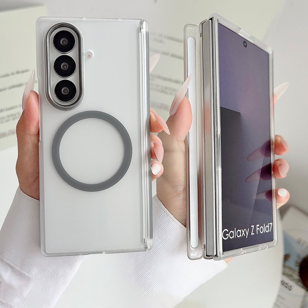 ครอบคลุมเต็มรูปแบบสําหรับ Samsung Galaxy Z Fold7 สําหรับ Samsung พับ 7 6 5 Fold5 Fold6 Fold7 กันกระแทก Anti-Drop กรณีป้องกันแม่เหล็กปลอกกรอบด้านหน้าป้องกัน