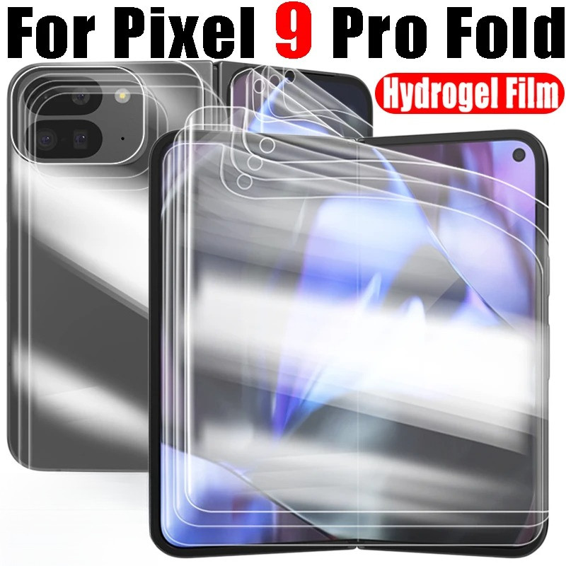 3 ใน 1 โทรศัพท์พับได้ HD Clear Hydrogel ฟิล์มสําหรับ Google Pixel 9 10 11 Pro พับป้องกันหน้าจอกันน้ํ