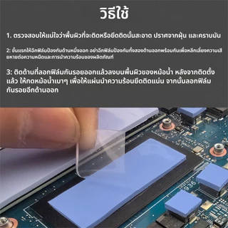 ซิลิโคนแผ่นระบายความร้อน GPU CPU Heatsink Cooling Thermal Pad ขนาด100mm.x100mm [มีความหนา 6ขนาด] แปะแรม ภาคจ่ายไฟ การ์ดจ