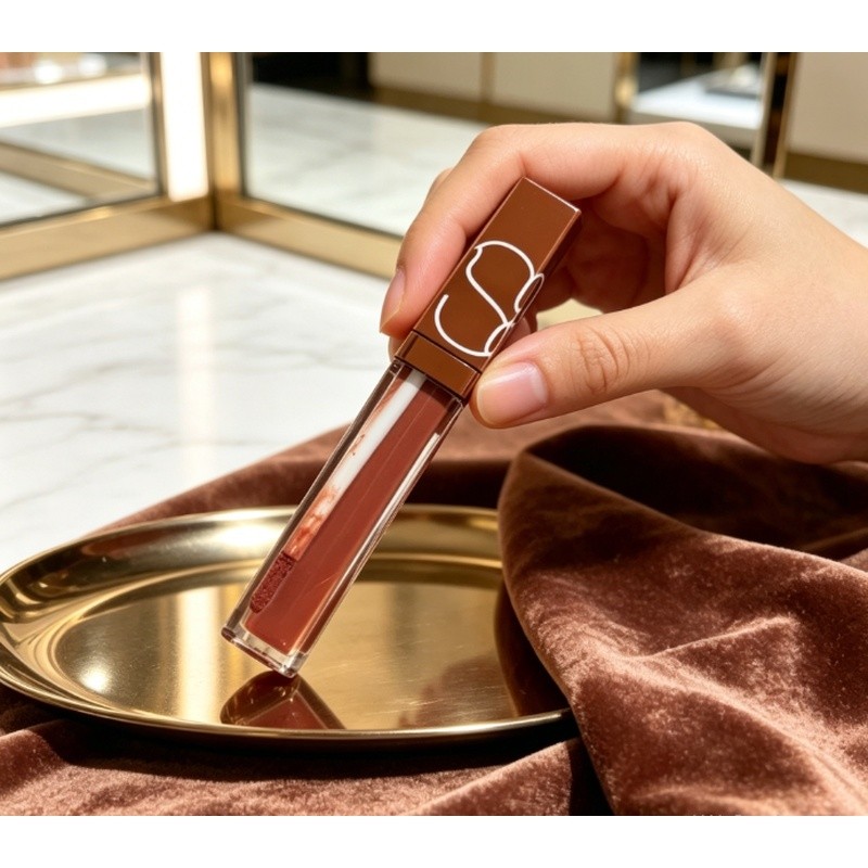 ((Mumus Shop) Small Pink Gold Water Gloss ลิปกลอส Mirror Highlight Water Gloss Makeup Effect 275#NYM