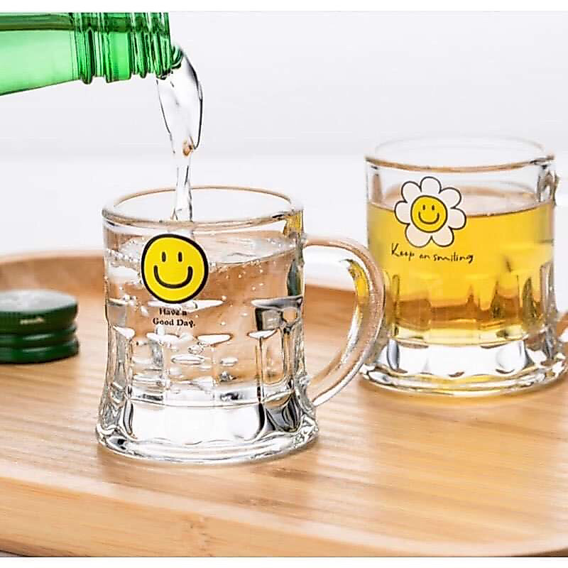 🎈พร้อมจัดส่งจากไทย 🎈แก้วโซจู ᴋᴏʀᴇᴀ 🇰🇷🍺 แก้วซอตใบเล็กน่ารัก จิ๋วแต่แจ๋ว