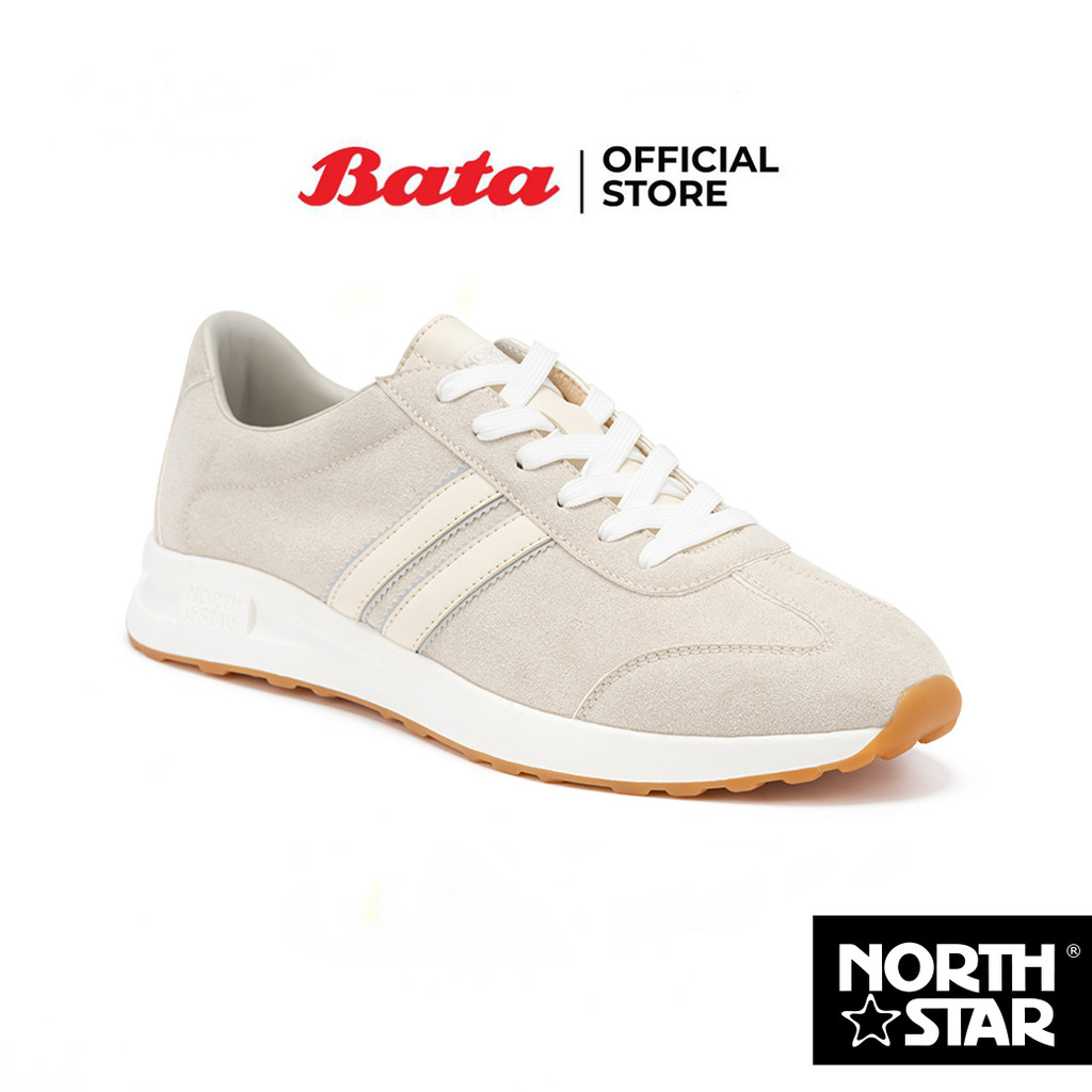 Bata บาจา North Star รองเท้าผ้าใบแบบผูกเชือก สำหรับผู้หญิง รุ่น RUN 76 สีน้ำเงิน 5205033 สีดำ 5206033 สีเบจ 5208033