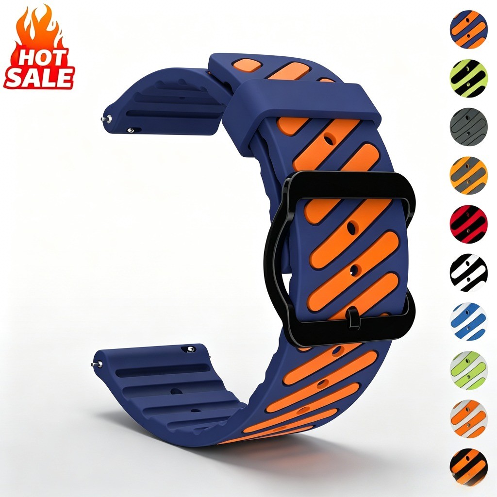 22 มม.ซิลิโคนสําหรับ Huawei GT6/5/4 46 มม.สําหรับ Amazfit Balance 2/1 สําหรับ Garmin forerunner 265/965/970 Xiaomi นาฬิกา S5 S4 S3 สายคล้องคอ