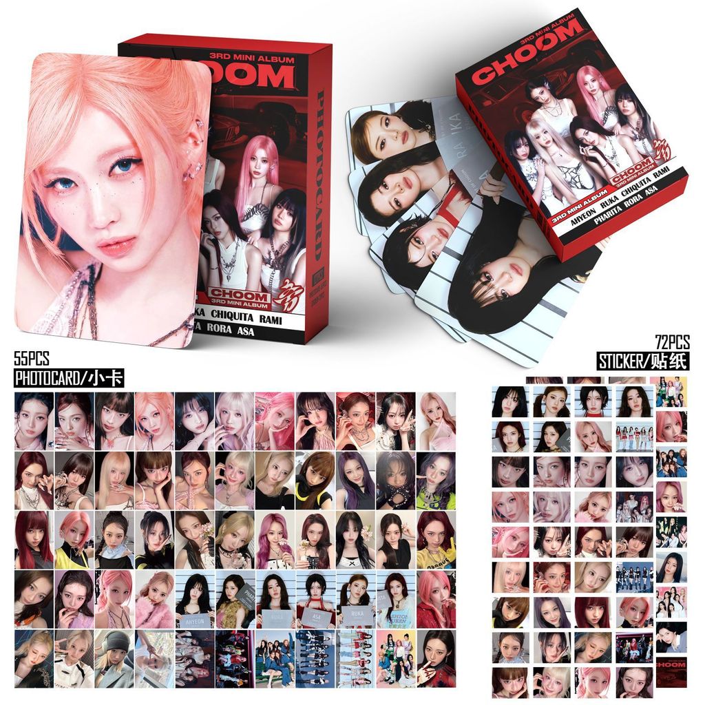 127 แผ่น BABYMONSTER CHOOM สติ๊กเกอร์โฟโต้การ์ด AHYEON AHYEON ASA [6.24 als]