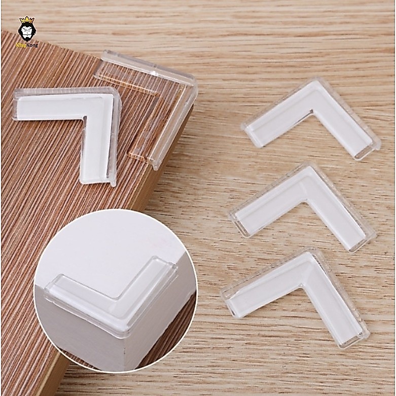 ซิลิโคนป้องกันมุมหน้าต่าง (4ชิ้น) มีความหนาให้เลือกทั้งหมด ตัว L สีใส --