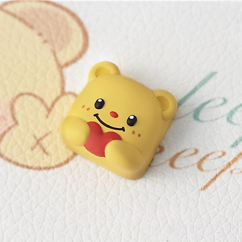 -LW- Butter Bear Resin Keycaps ที่กําหนดเองคีย์บอร์ดแบบกลไกส่วนบุคคล