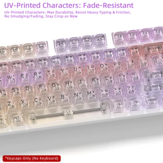 หลายรูปแบบโปร่งใส Keycaps MOA โปรไฟล์ Keycaps คีย์บอร์ดแบบกลไก Gradient Keycap RGB Backlit PC Key Caps สําหรับคีย์บอร์ดแบบกลไกของขวัญ