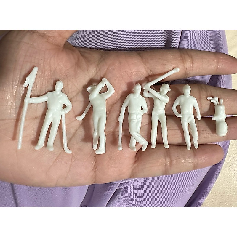 โมเดลคนตีกอล์ฟสีขาว สเกล 1:50 โมเดลคน ท่าตีกอล์ฟ นักกีฬากอล์ฟ นักกอล์ฟ กอล์ฟ - Luvlyclouds