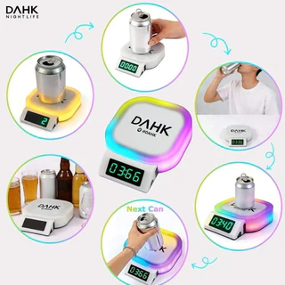 [พร้อมส่ง] เครื่องจับเวลาดื่มเบียร์ แผ่นรองแก้ว LED RGB ไอเทมเด็ดปาร์ตี้สุดมันส์ Beer Shot Timer DAHK