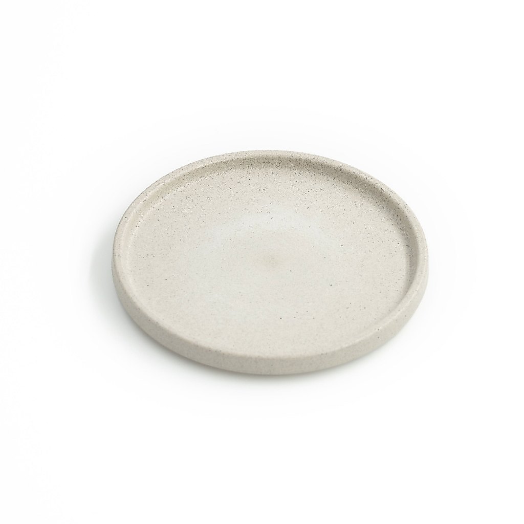Canna - Coaster ที่รองแก้วมินิมอล จานรองแก้ว ถาดรองแก้ว ECO-Friendly จากแกลบข้าว ขนาด 9 ซม. สีครีม