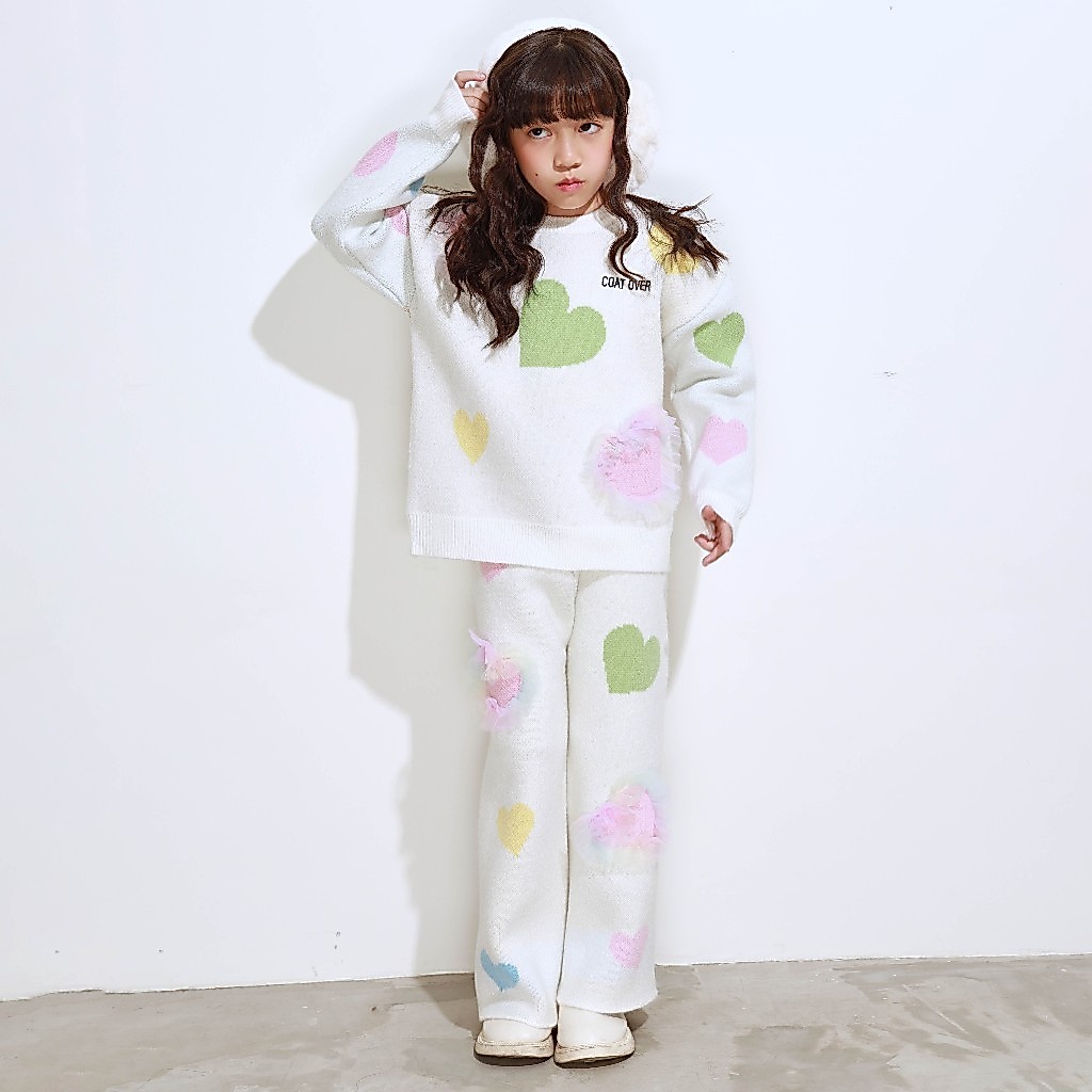 CO0581 | Lovely Heart Knit Set – เซ็ตไหมพรมสุดน่ารัก