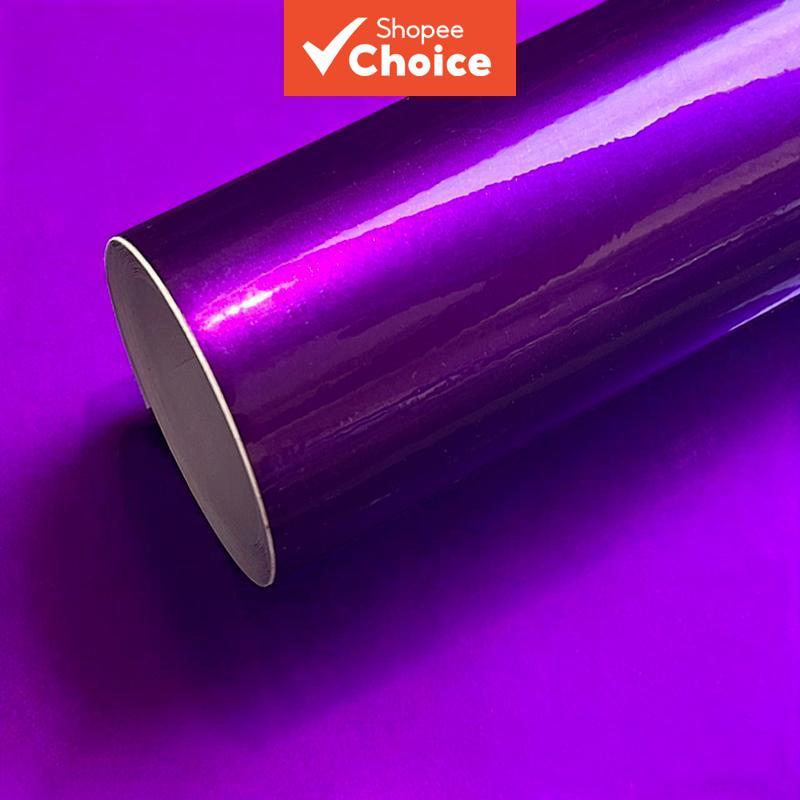 Ultra Glossy Candy ฟิล์มห่อไวนิลเมทัลลิกสีม่วงสติกเกอร์ตกแต่งรถจักรยานยนต์รถยนต์