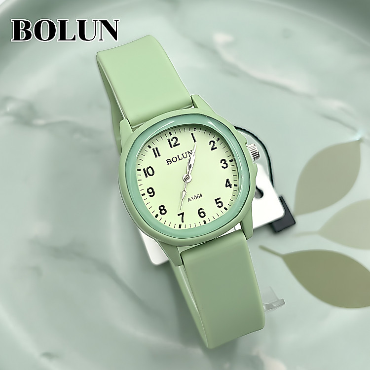 BOLUN นาฬิกาข้อมือสายยางซิลิโคน หน้าปัด30มิล ดีไซน์เลขครบ พร้อมส่ง