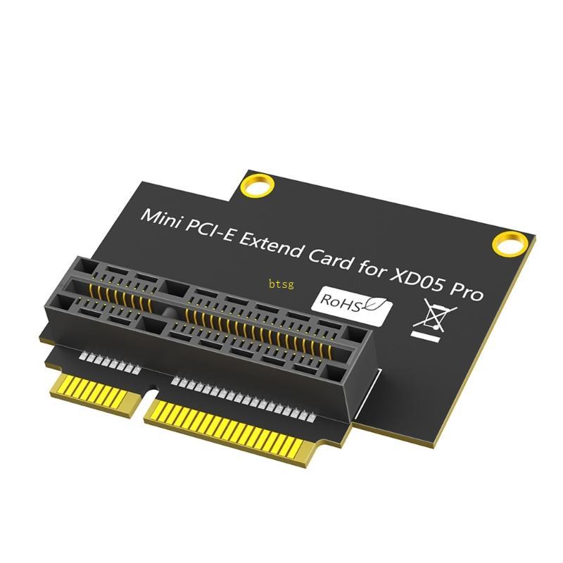 Btsg XD05 ใช้งานร่วมกับ Mini PCIE บอร์ดขยายมุมขวาอะแดปเตอร์เสียงการ์ด