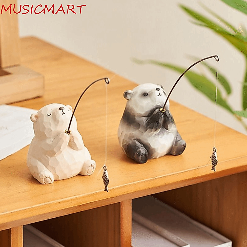 MUSICMART สัตว์เครื่องประดับตกปลา,เรซิ่น Handmad หน้าจอสัตว์,เดสก์ท็อปFigurines โต๊ะเครื่องประดับหัตถกรรมการ์ตูนจอคอมพิวเตอร์ตกแต่งเดสก์ท็อปตกแต่ง