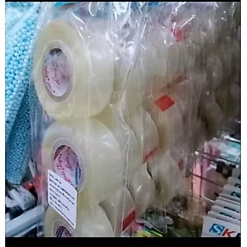 [ยกโหล12แพ็ค]เทปกาวใสแพ็ค3ชิ้นได้12แพ็คเทปกาวใสเนื้อดีม้วนเล็ก