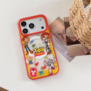 Anime Magnetic Chain Stand Full Cover Case สําหรับ iPhone 14/15/16/17 Pro Max, ผู้หญิงการ์ตูน Shell