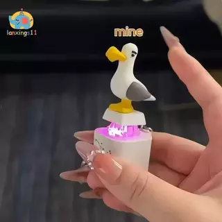 LAN 3D การ์ตูน Seagull Custom Keycap Squeaky เสียงซิลิโคน Key Cap สําหรับเล่นเกมคีย์บอร์ด TH