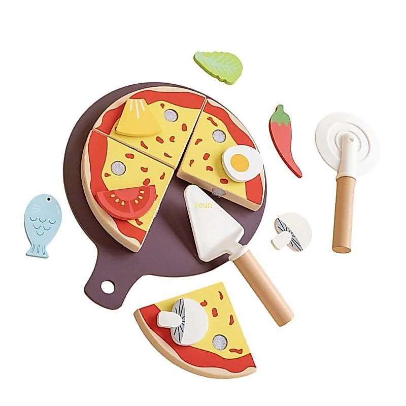 Youn หลายส่วน Oaken Pizza Restaurant Playset การเตรียมสมจริง ประสบการณ์เด็ก 3+