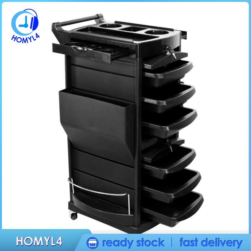 [Homyl4] Multi-Layer Locking Salon Storage Trolley ความจุขนาดใหญ่ Salon Trolley รถเข็นประหยัดพื้นที่