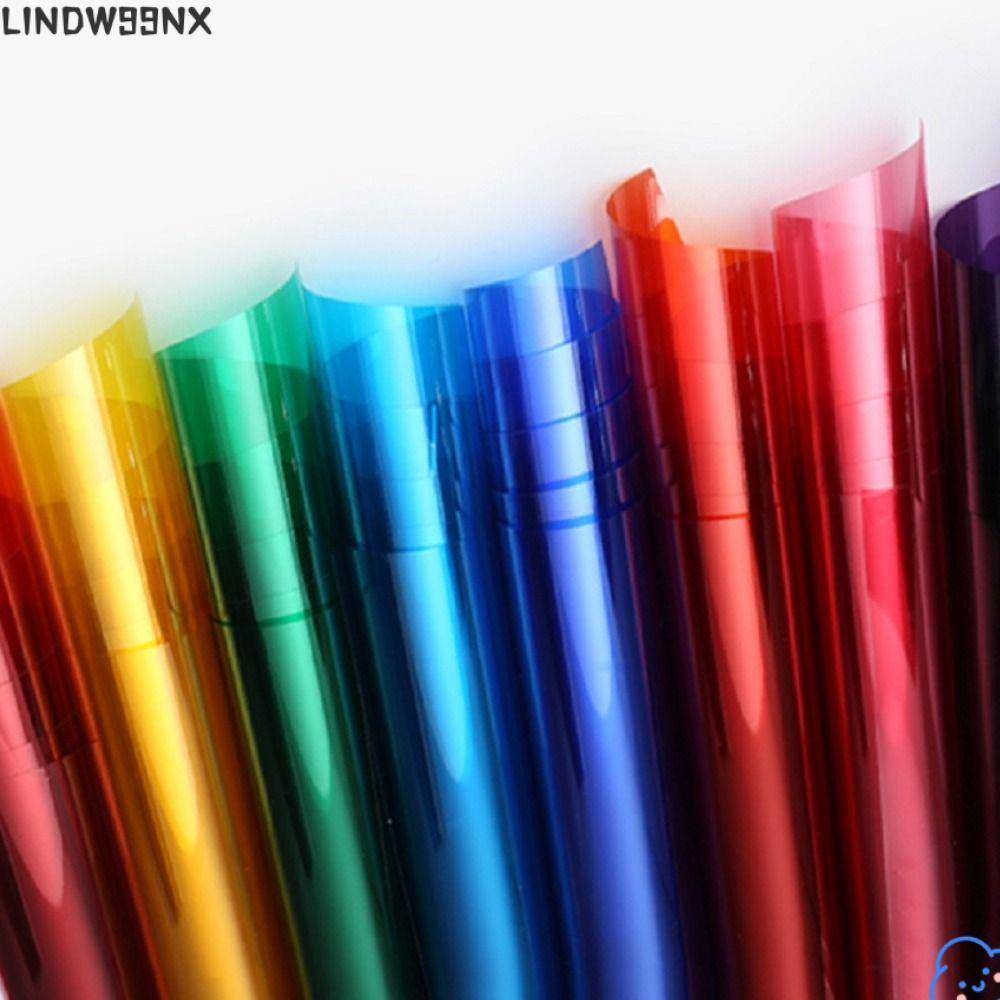 LINDW99NX ฟิล์มกระจกตกแต่ง DIY Self กาว PET Stain Glass Decor