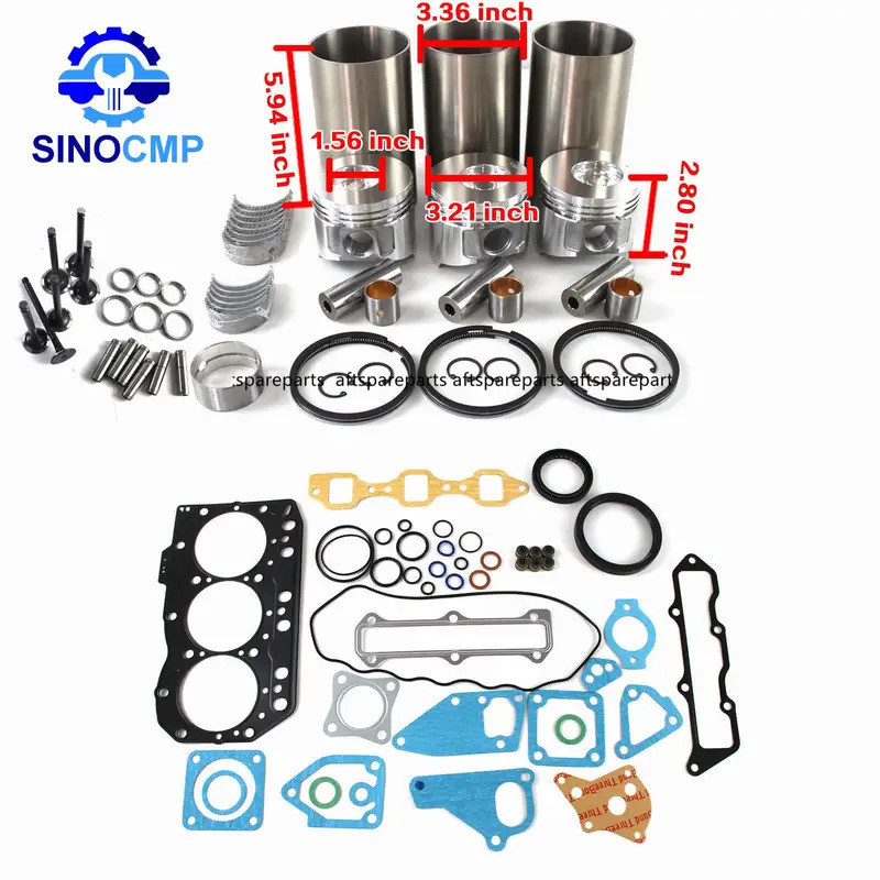 3TNV82 3TNV82A เครื่องยนต์ Rebuild Kit สําหรับ Yanmar VIO35 Mini Excavator Loader