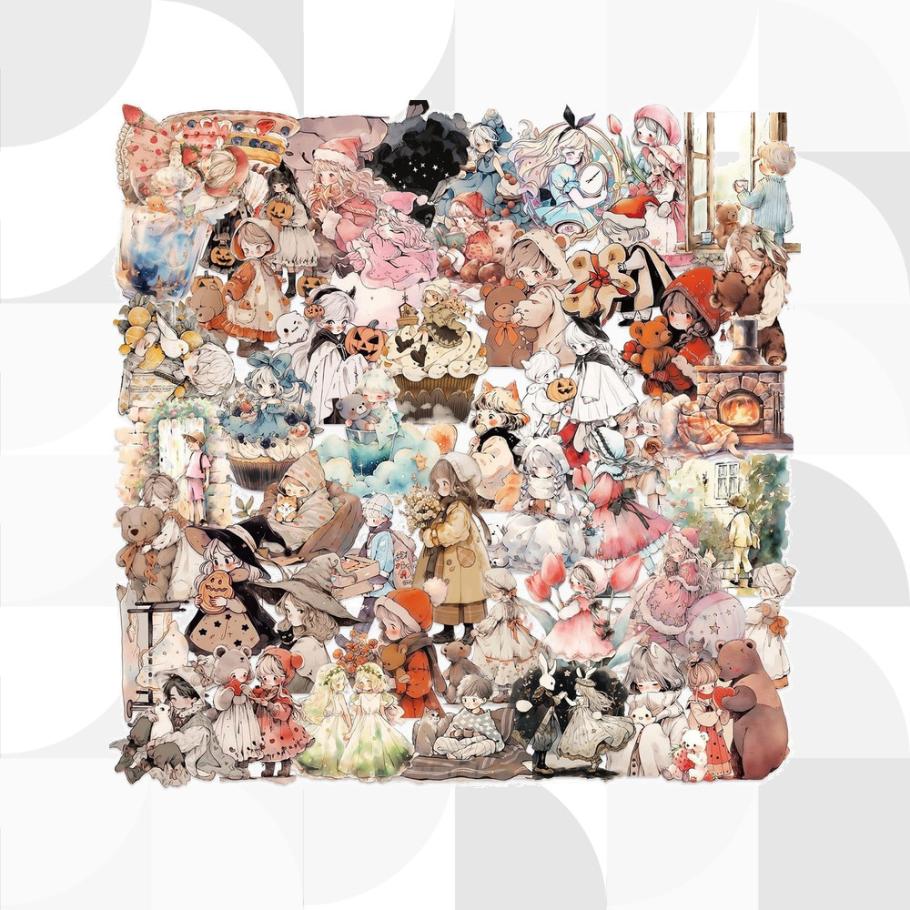 Fairy Tale Sticker (Only 1 Piece Randomly Not a Set) สติ๊กเกอร์นิทาน【ส่งตรงจากญี่ปุ่น】