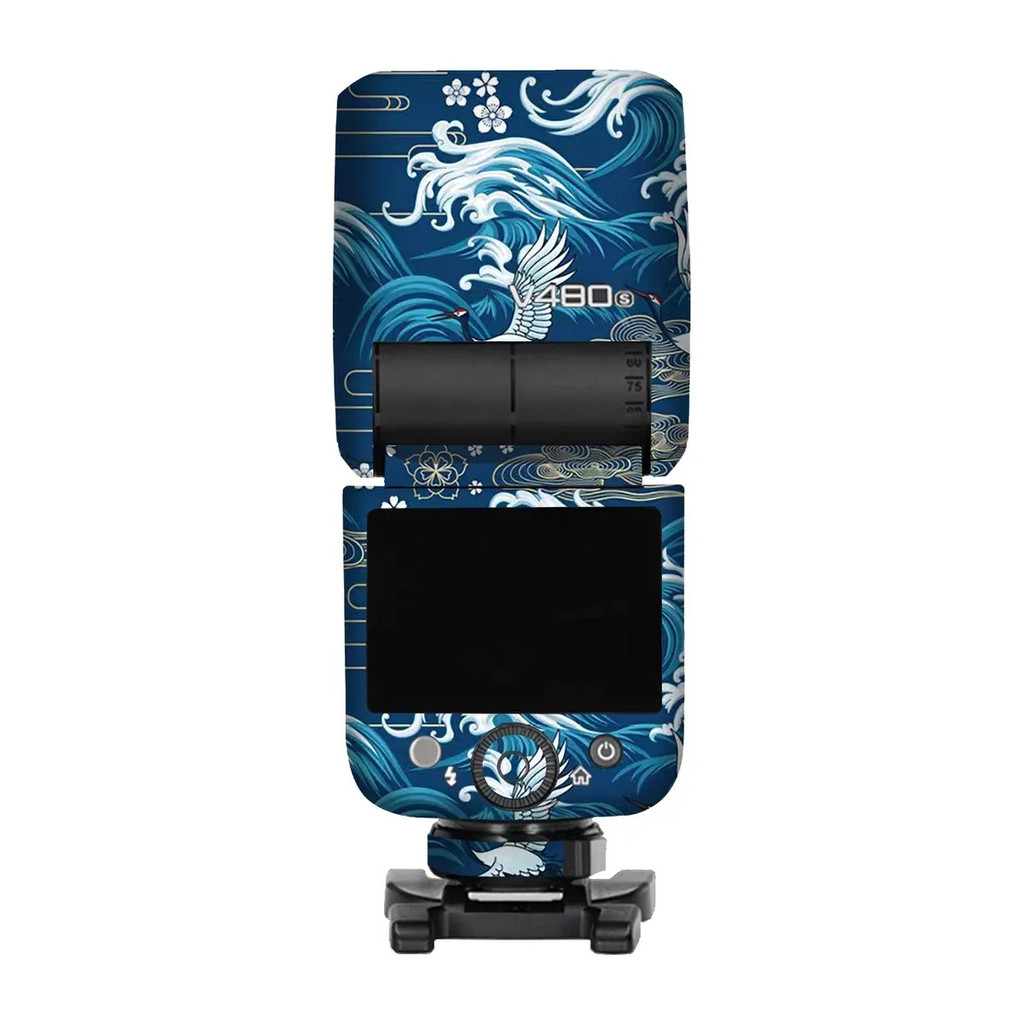 สินค้าใหม่~Walking Donkey เหมาะสําหรับ Godox V480 สติ๊กเกอร์ฟิล์มแฟลช v480 ฟิล์มป้องกัน Godox ลายพรา