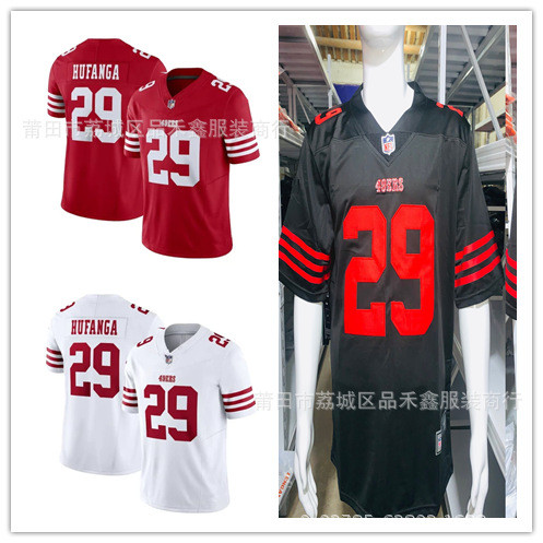 จัดส่งในวันเดียวกัน NFL49 People San Francisco 49ers 29-Hufanga Boys Rugby Jersey