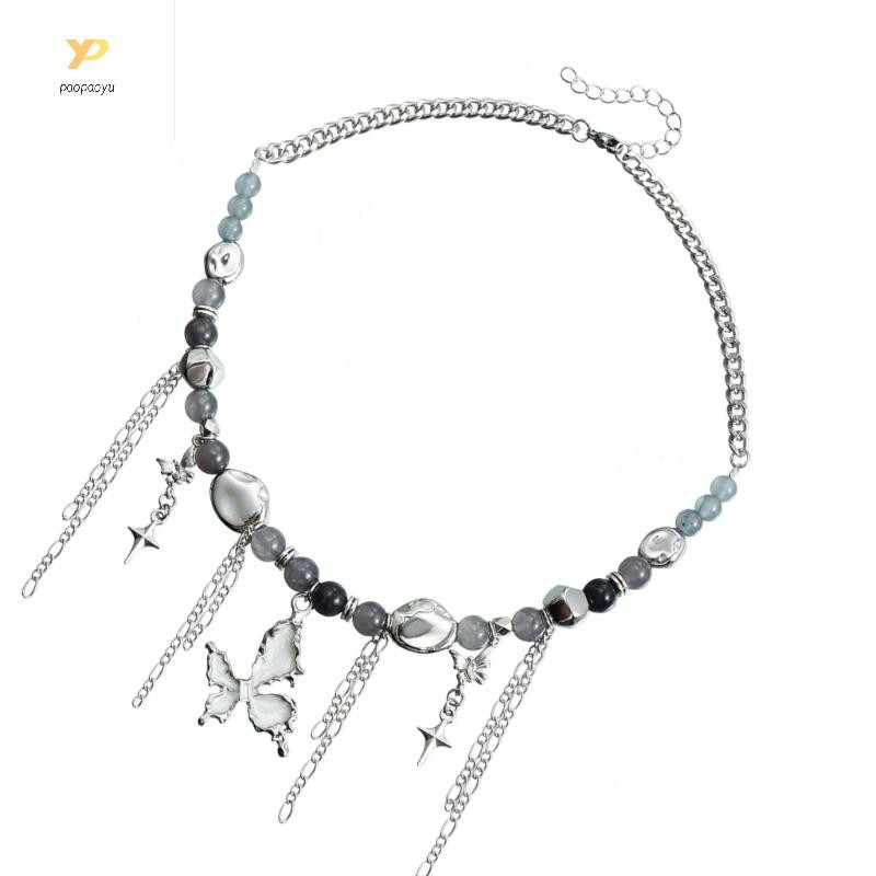 สร้อยคอผีเสื้อดอกไม้ PPY Star Beaded สวมใส่ได้ทุกวัน