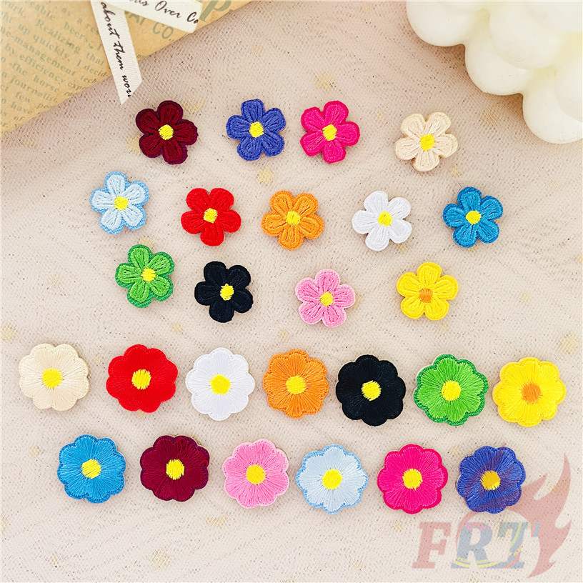 แพทช์สติกเกอร์ลายดอกไม้ DIY แบบทำเอง เช่น ดอกพลัม และดอกไม้นำโชค