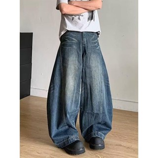 MNO.9 Jeans M28 กางเกงยีนส์ แต่งเฟด กางเกงยีนส์ขายาว ทรงบอลล…