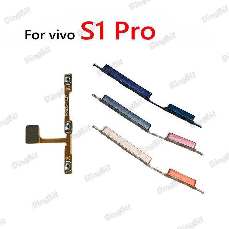 สําหรับ Vivo S1 Pro Up Down ปุ่มกุญแจด้านข้างเปิดสวิตช์ปุ่มปรับระดับเสียง Flex Cable
