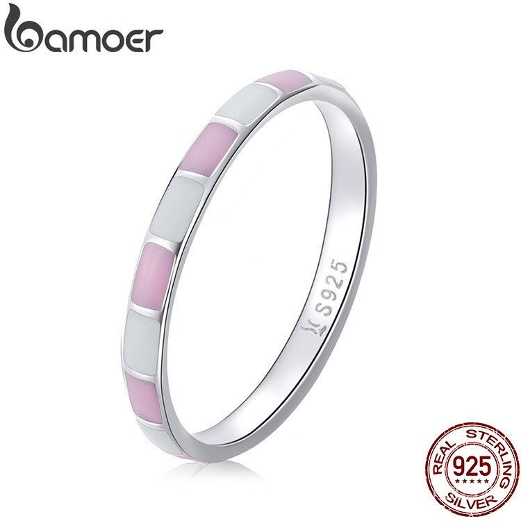 Bamore Simple 925 Silver Fashion Ladies Ring SCR794-6