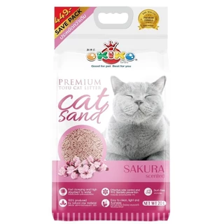 Okiko Premium Tofu Cat Litter ทรายแมวเต้าหู้ธรรมชาติ จับก้อนไว ควบคุมกลิ่นดีเยี่ยม [ขนาด 20 ลิตร] (spl)