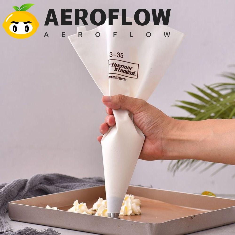 AEROFLOW ถุงบีบครีมแบบหนาอุปกรณ์อบขนมแบบใช้ซ้ําได้คุกกี้บ้านผ้าฝ้ายถุงท่อ