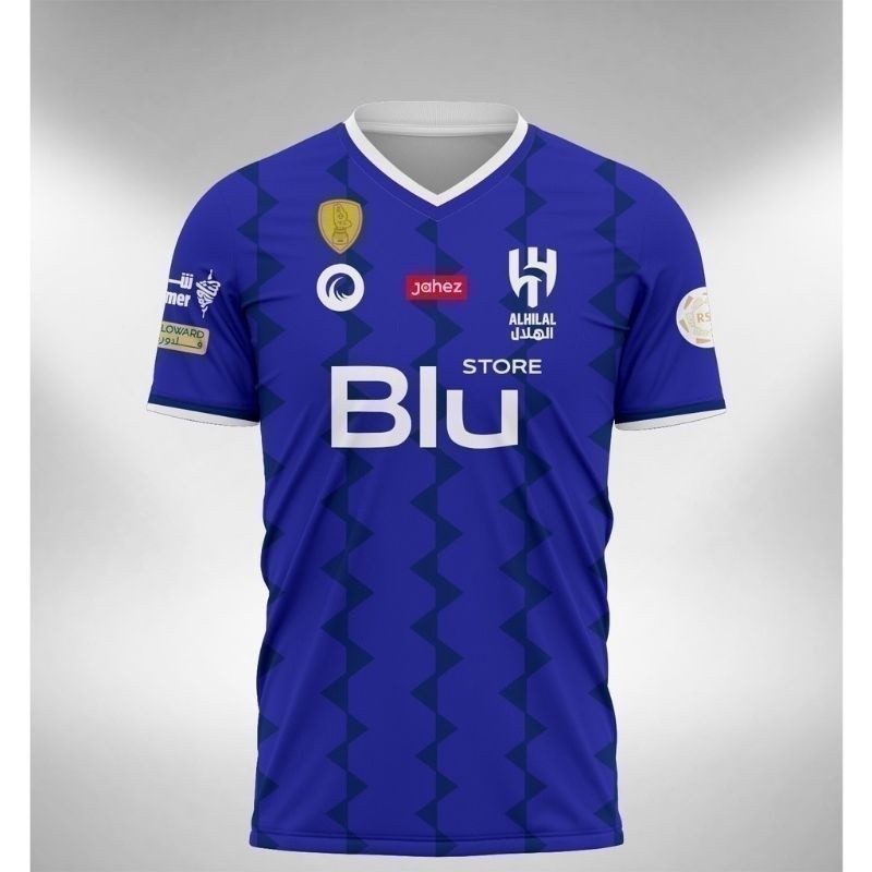 2025 แฟชั่น Hilal Jersey Al Home ฟรี Nikame เสื้อยืด / Jersey ชุดไมโครไฟเบอร์ / เสื้อยืด Jersey
